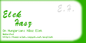 elek hasz business card